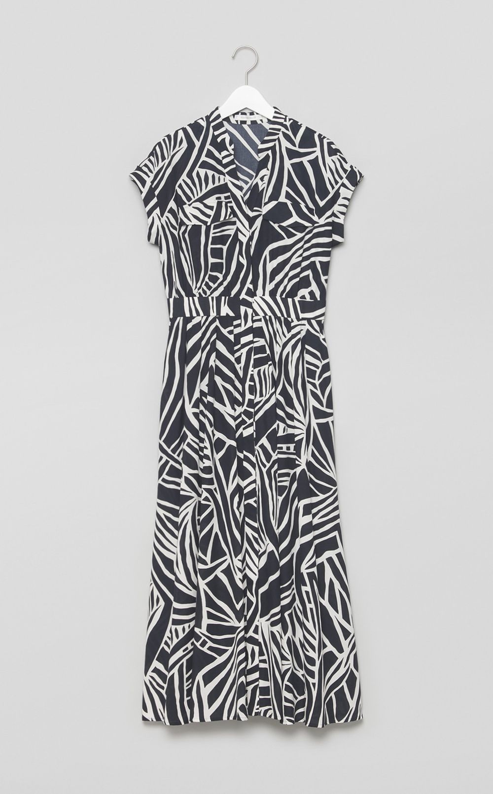 アニマルプリントシャツワンピース