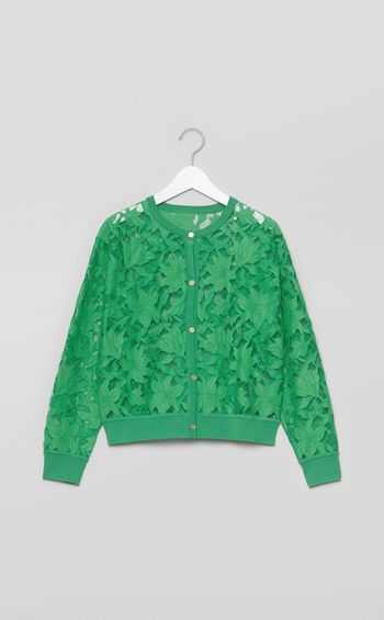 レースコンビカーディガン