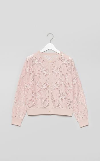 レースコンビカーディガン