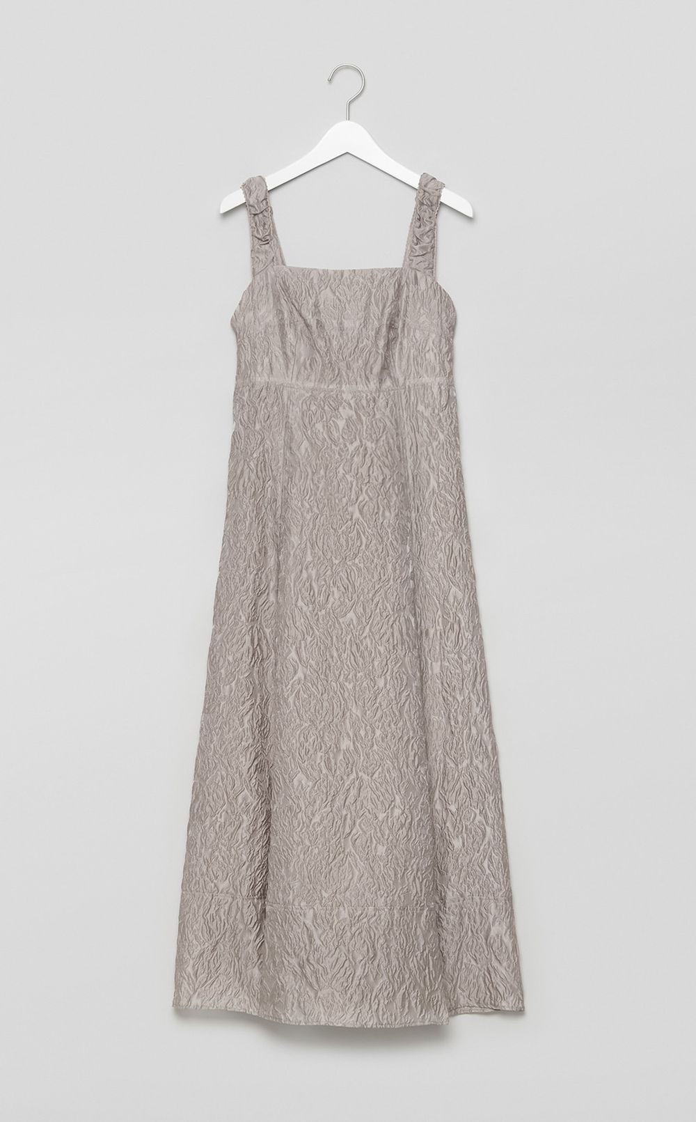 ワイドストラップフレアワンピース