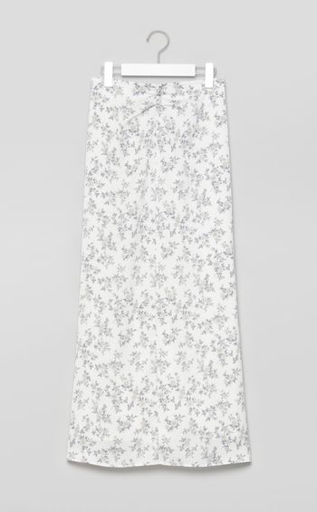 フラワープリントナロースカート