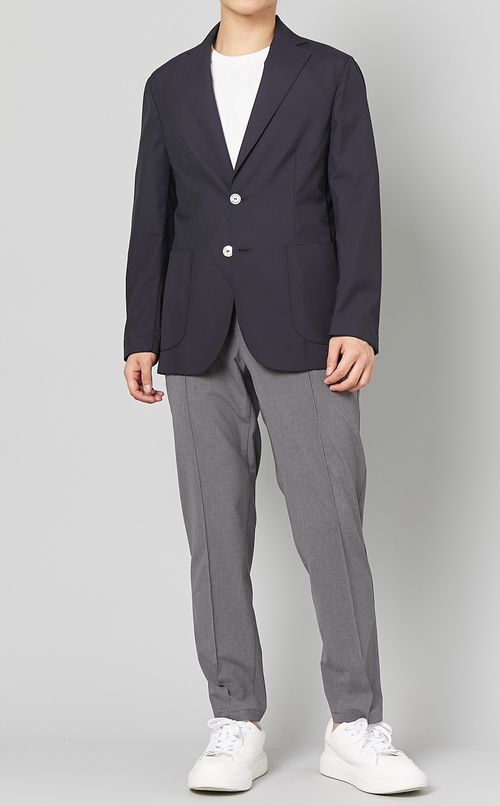 シングルブレストシャツジャケット