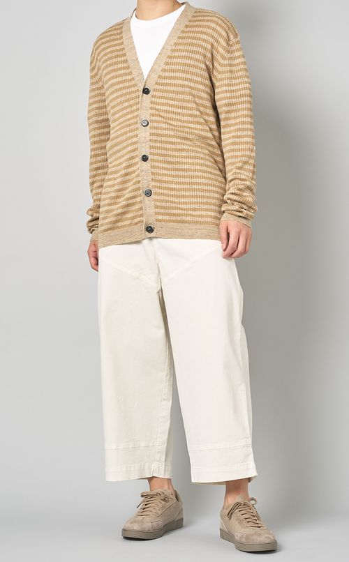 ボーダーリネンカーディガン
