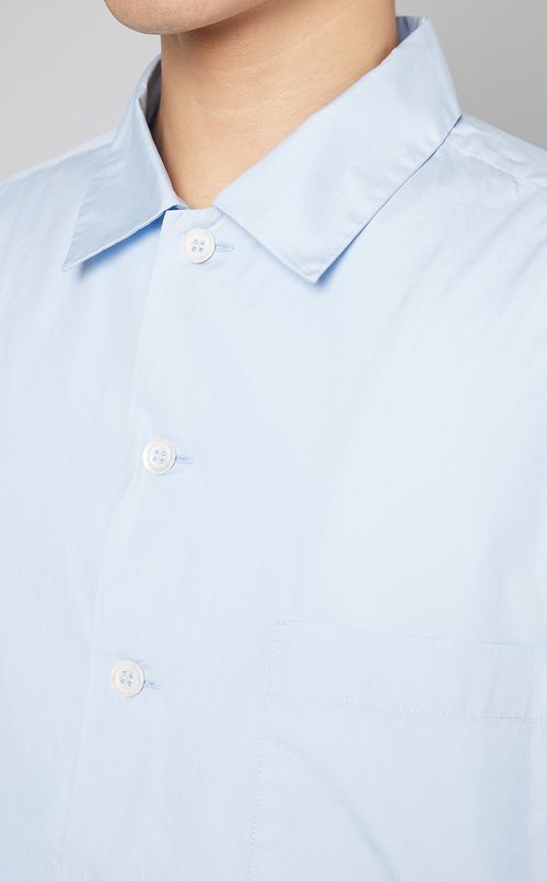 ポプリンハーフスリーブシャツ