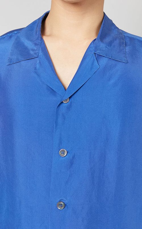 シルクオープンカラーシャツ