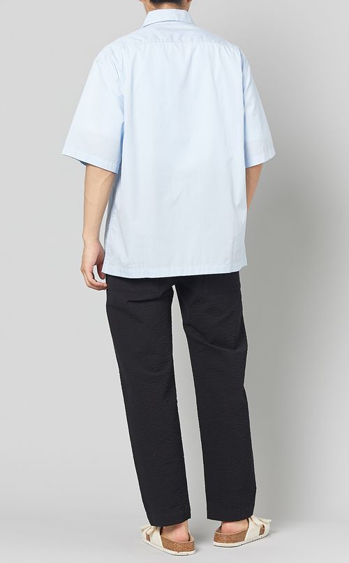 ポプリンハーフスリーブシャツ