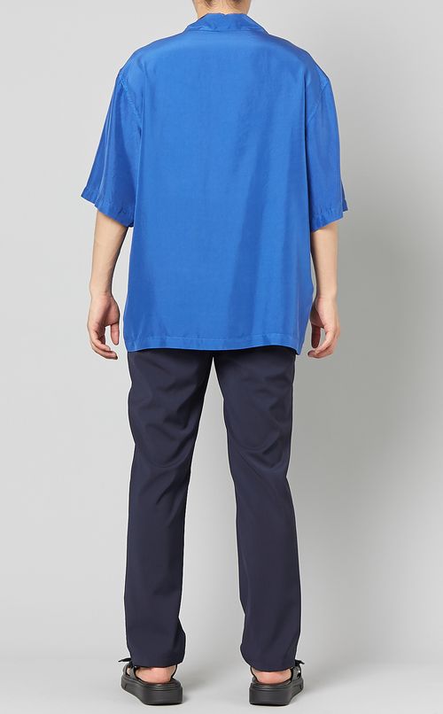 シルクオープンカラーシャツ