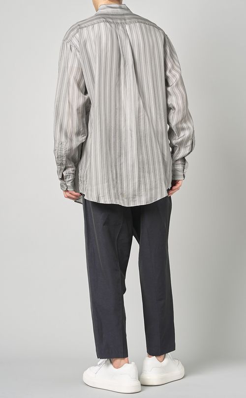 キュプラストライプレギュラーシャツ