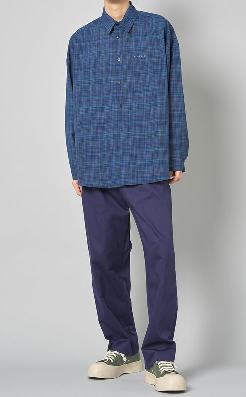 コットンギャバジンストレートパンツ