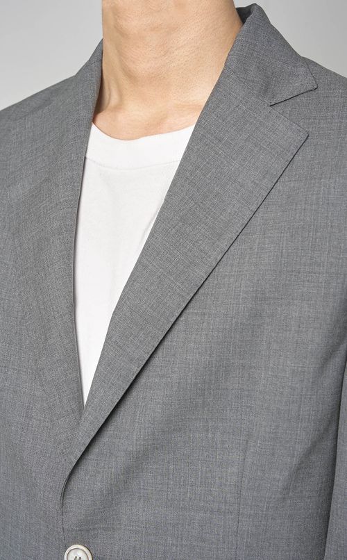 シングルブレストシャツジャケット