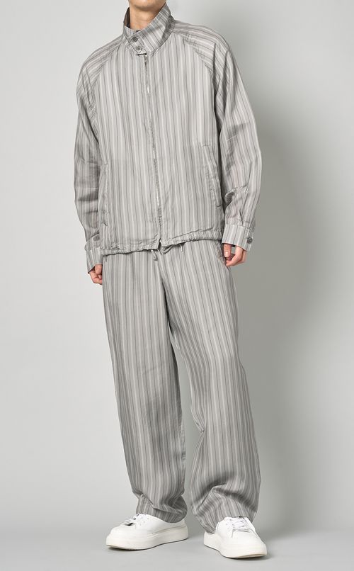 キュプラストライプワイドパンツ