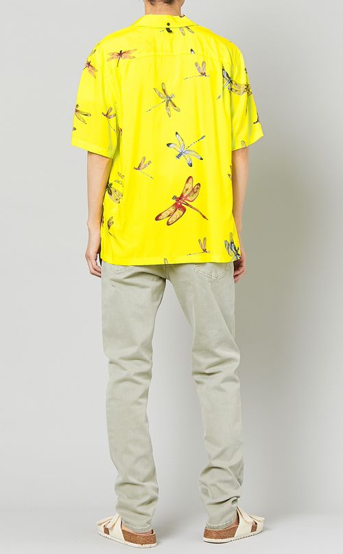 ドラゴンフライプリントシャツ