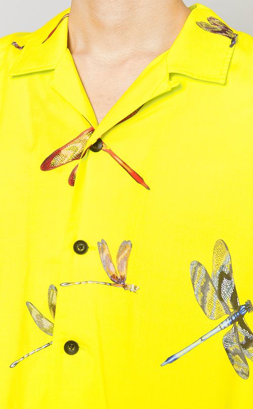 ドラゴンフライプリントシャツ