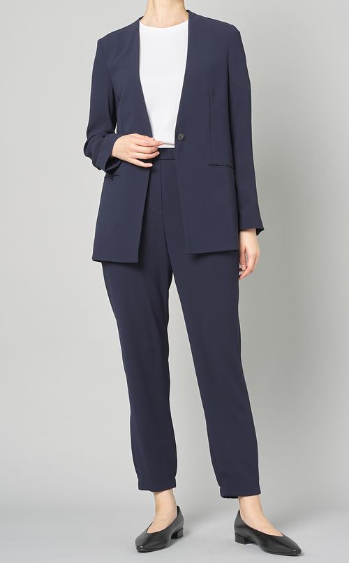 パウダークレープノーカラージャケット