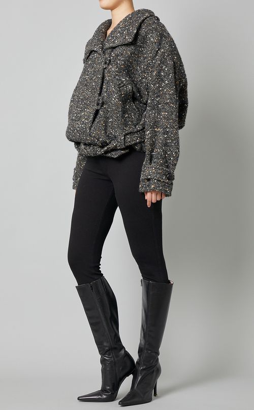 ネップツイードベルテッドジャケット