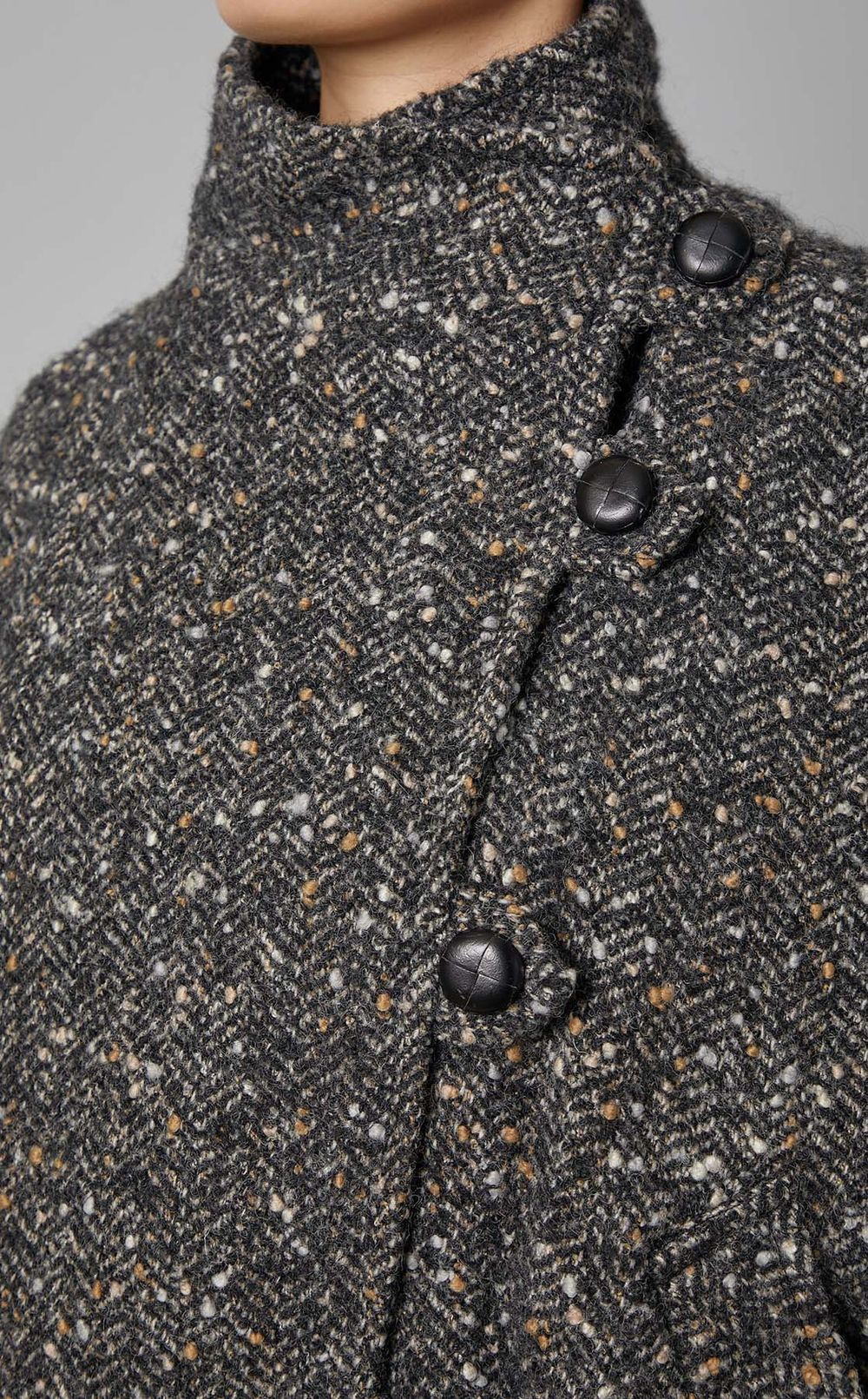 ネップツイードベルテッドジャケット
