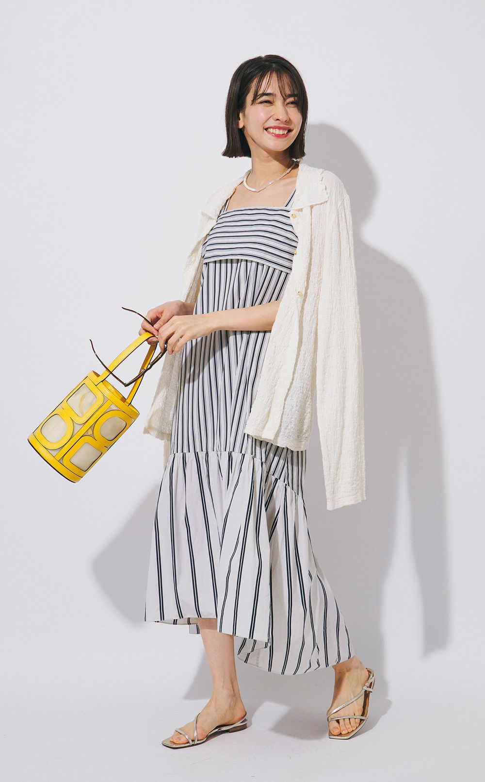 ロングスリーブポロカーディガン