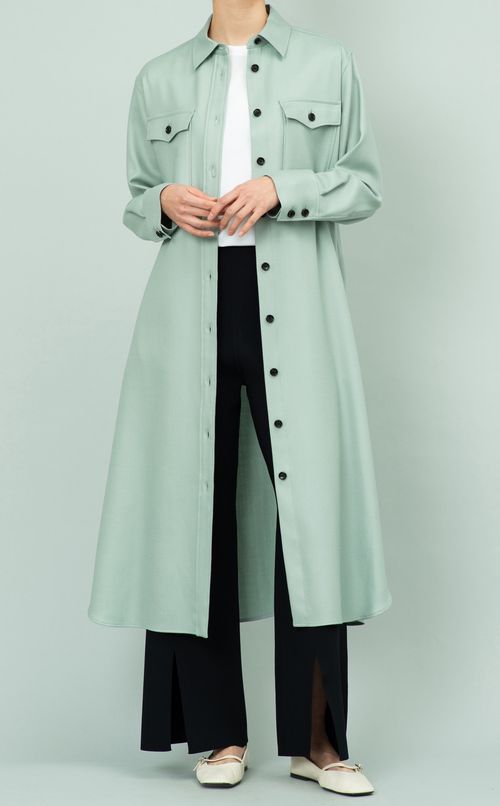 ダブルポケットシャツワンピース