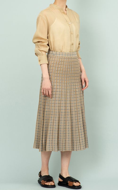 チェックプリーツスカート