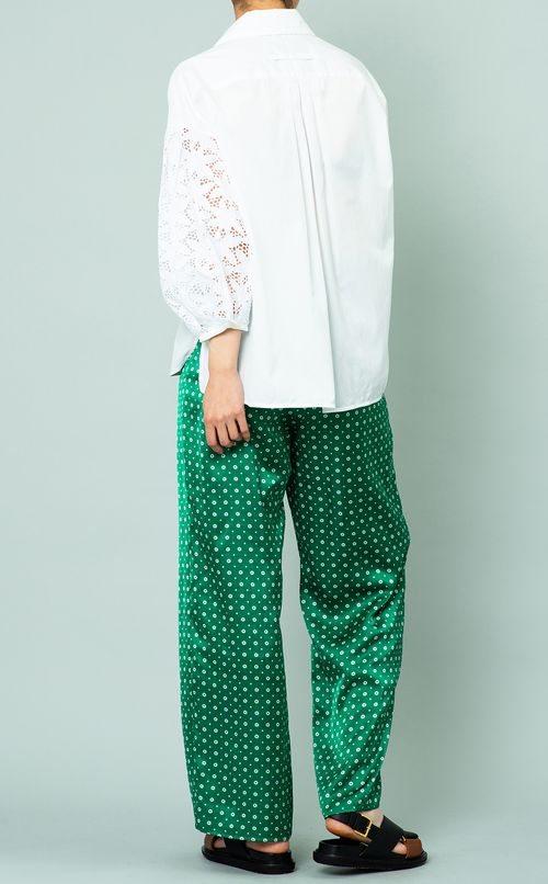 レースバルーンスリーブシャツ