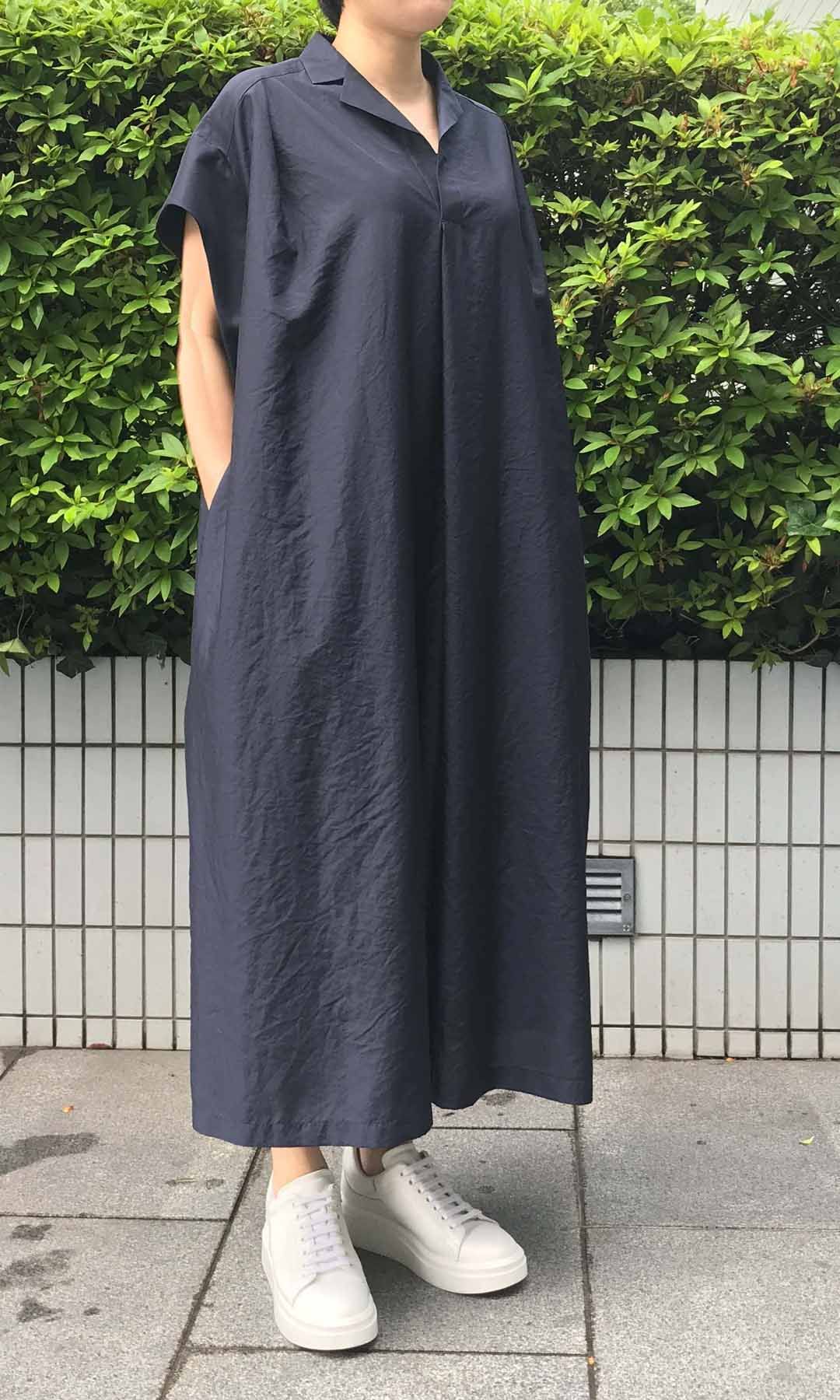 08sircus ワンピース 08sircus｜《手洗い可》スキッパーワンピース
