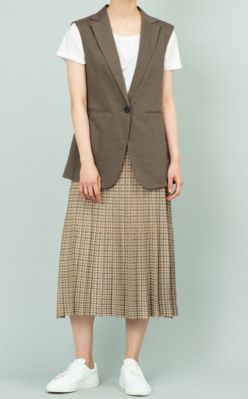 テーラードノースリーブジャケット