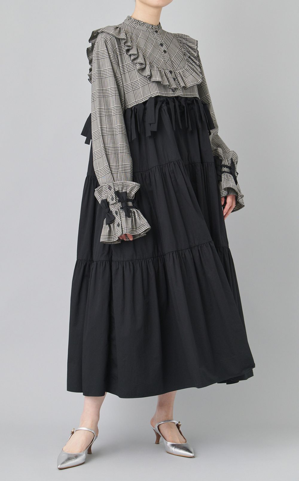 【roop】フリルシャツワンピース