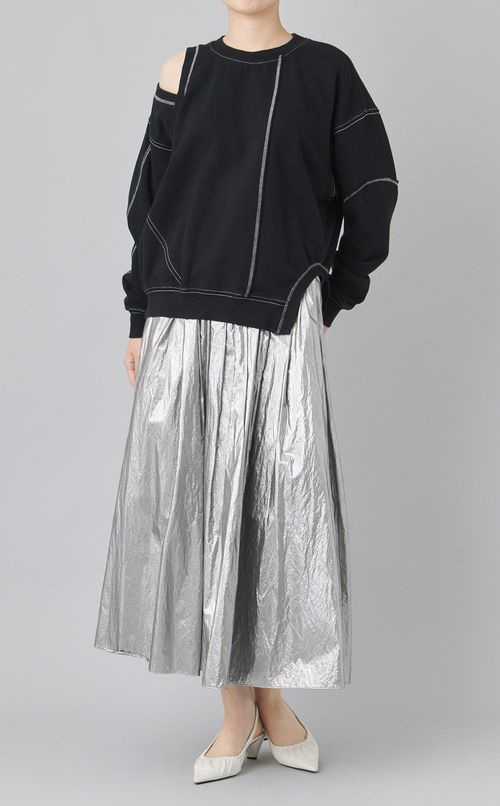 【reADdress】パッチクルーネックスウェットトップス