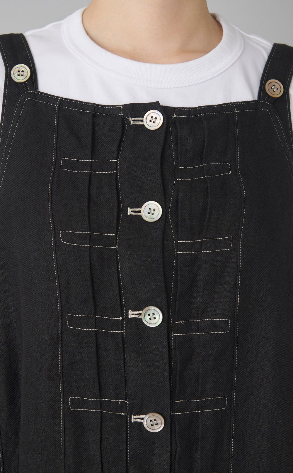 【reADdress】リネンロングジャンパースカート