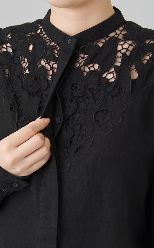 【reADdress】レースリネンブラウス