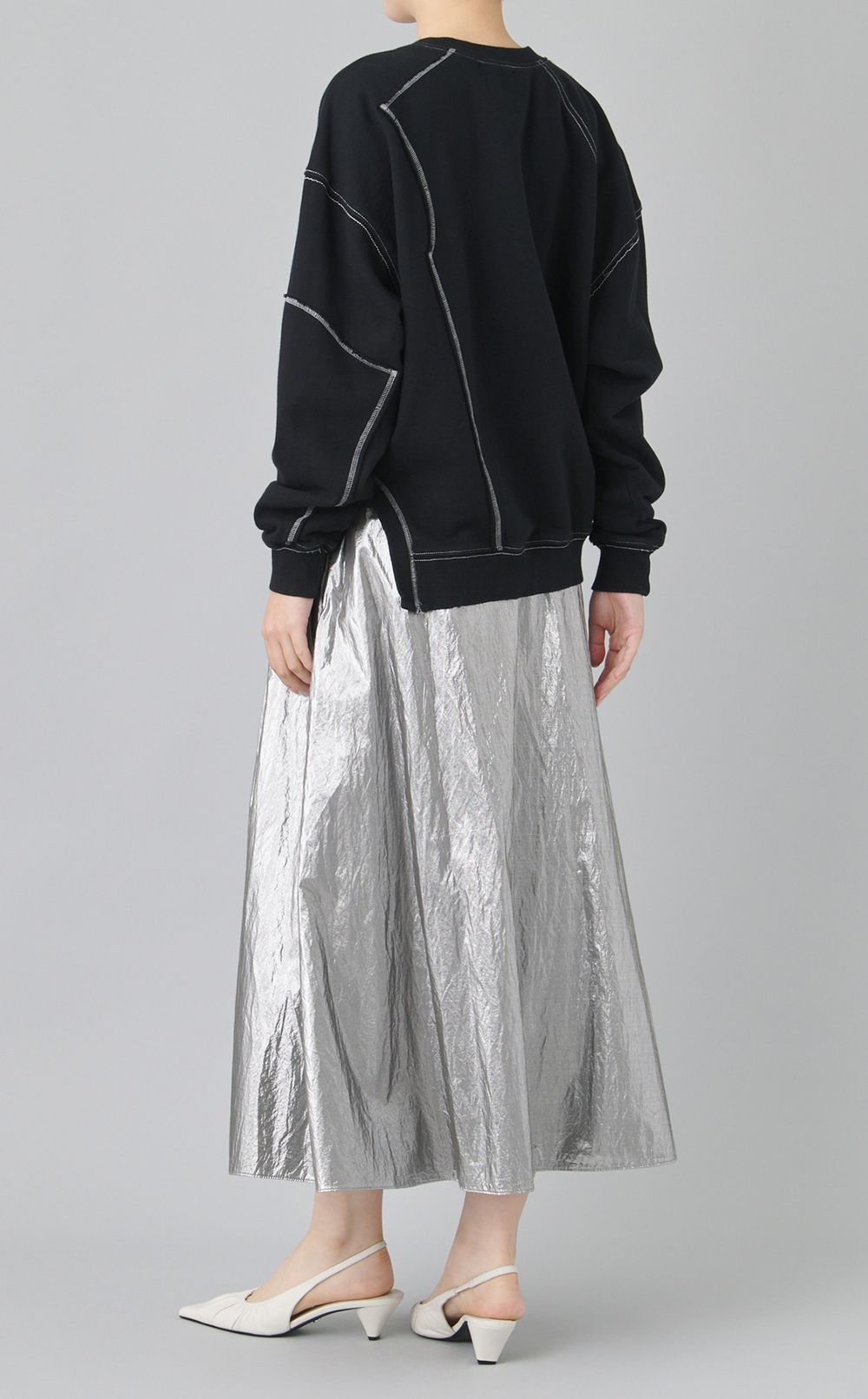 【reADdress】パッチクルーネックスウェットトップス