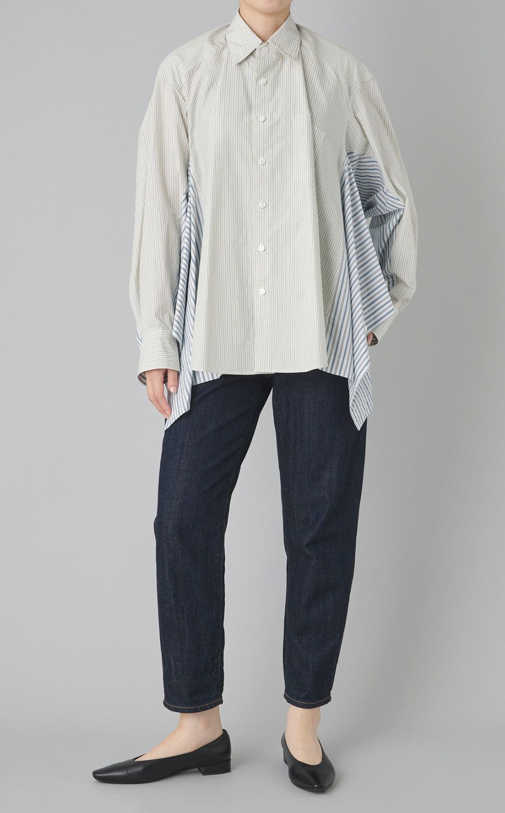 フィンクスストライプダブルエンドシャツ