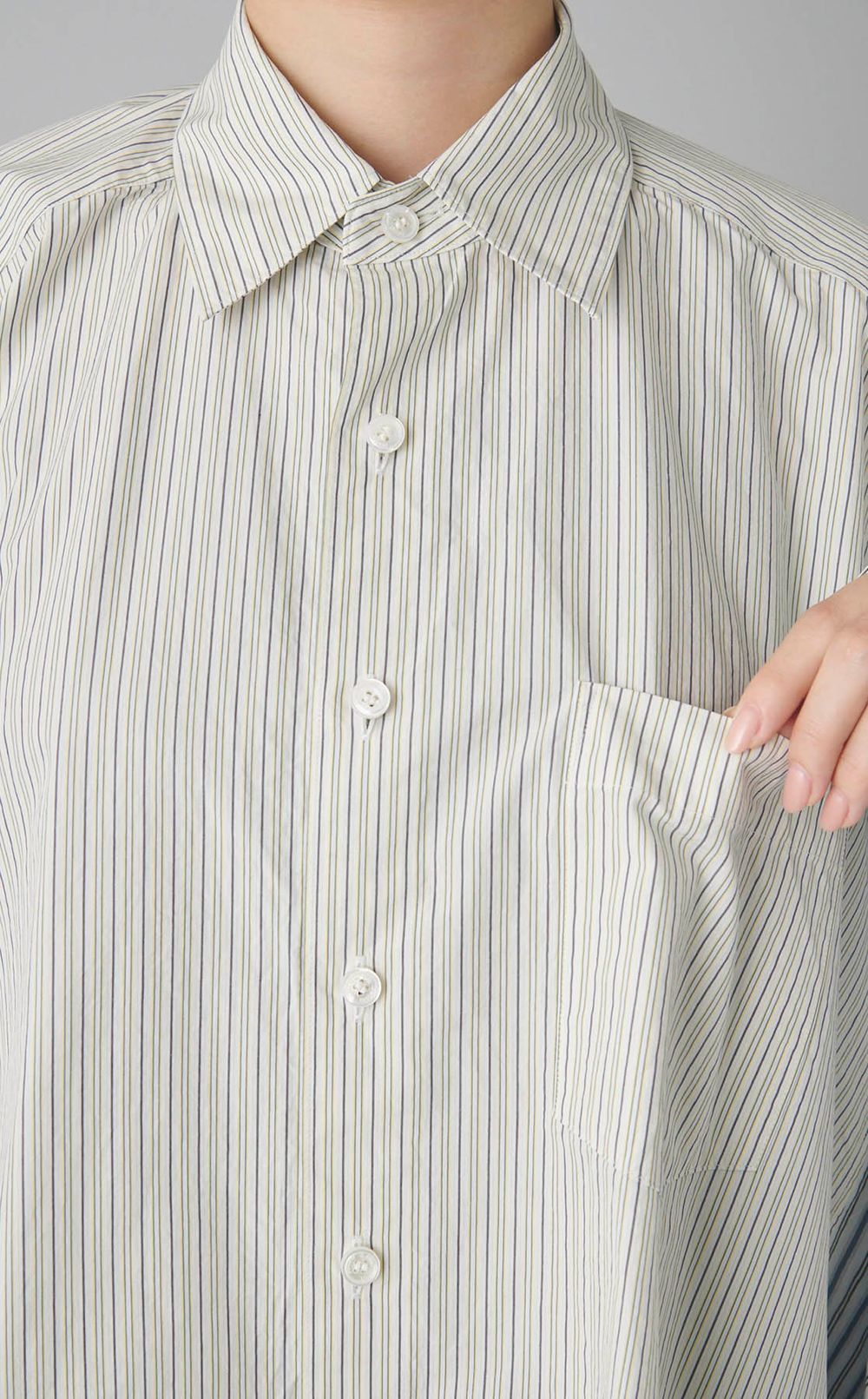 フィンクスストライプダブルエンドシャツ