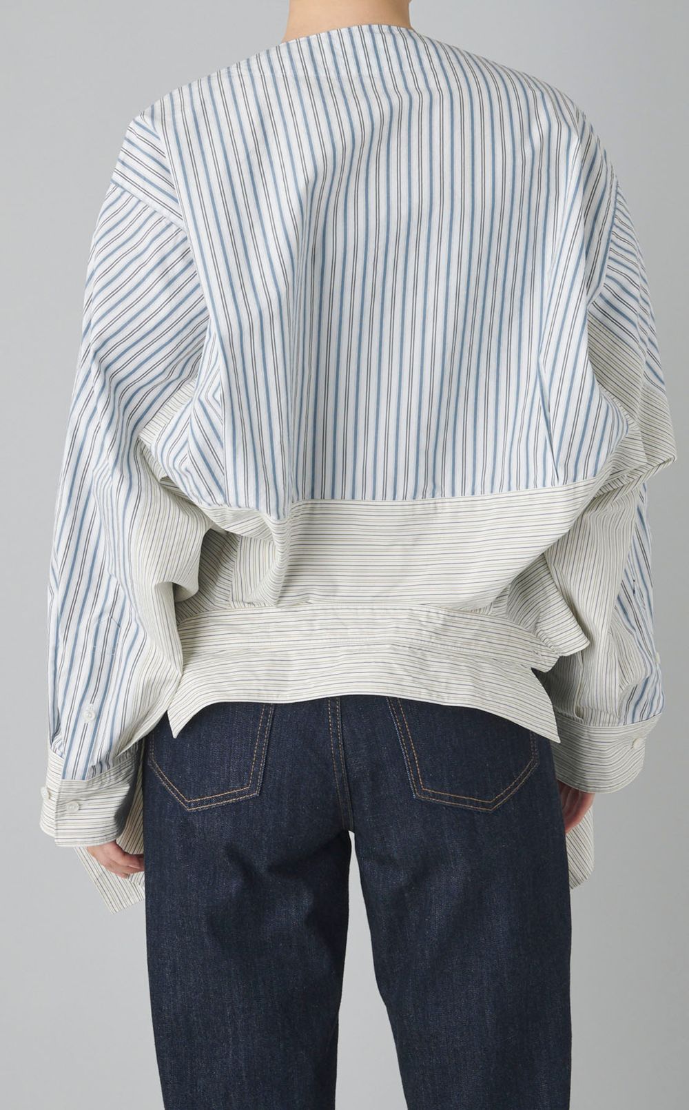 フィンクスストライプダブルエンドシャツ