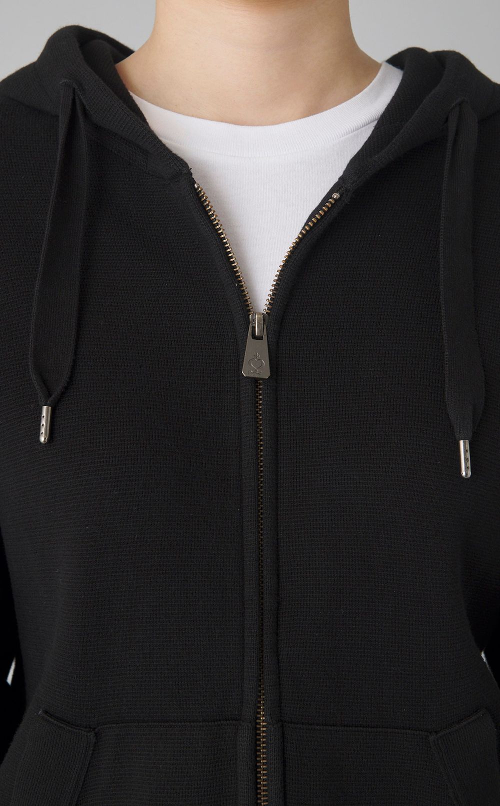 【reADdress】ミラノリブコットンニットパーカー