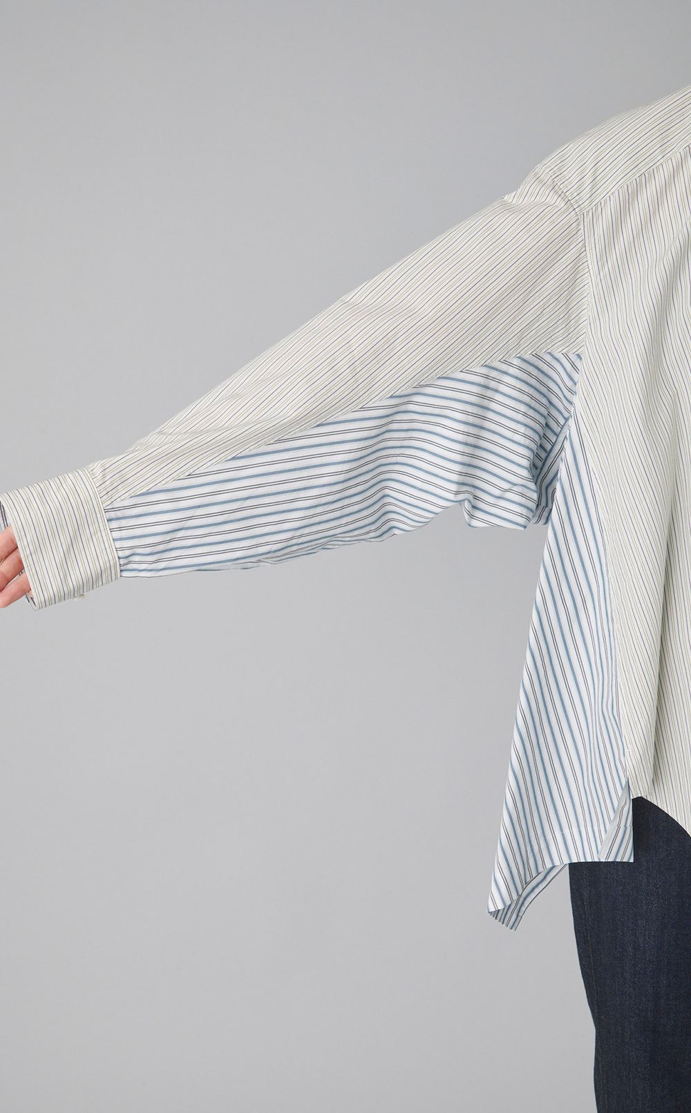 フィンクスストライプダブルエンドシャツ