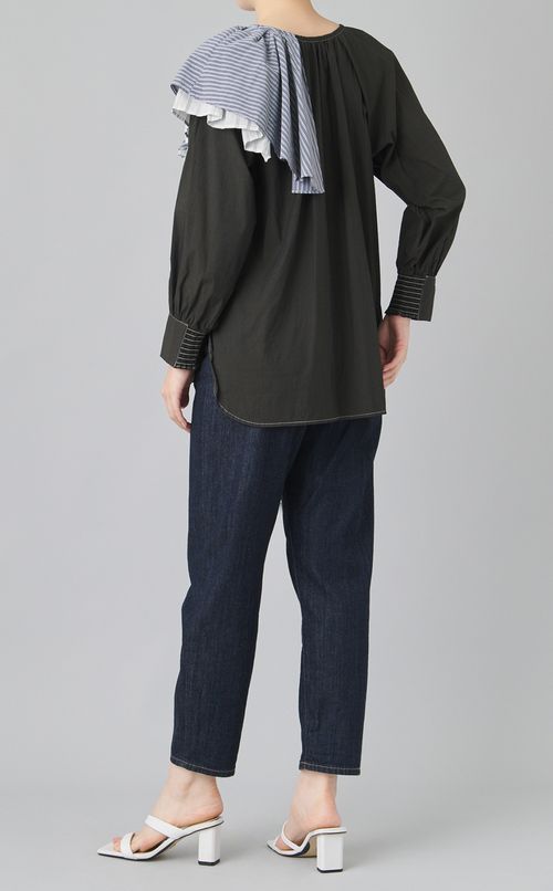 【reADdress】アシメフレアプリーツブラウス