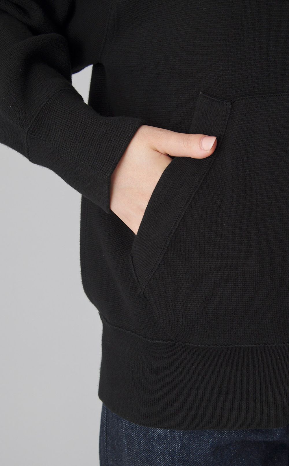 【reADdress】ミラノリブコットンニットパーカー
