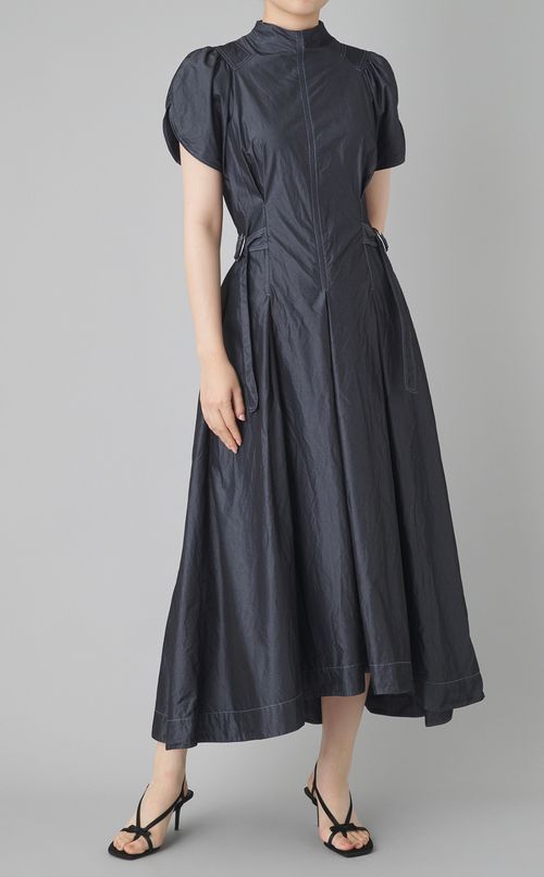 【reADdress】ギャザースリーブサイドタイワンピース