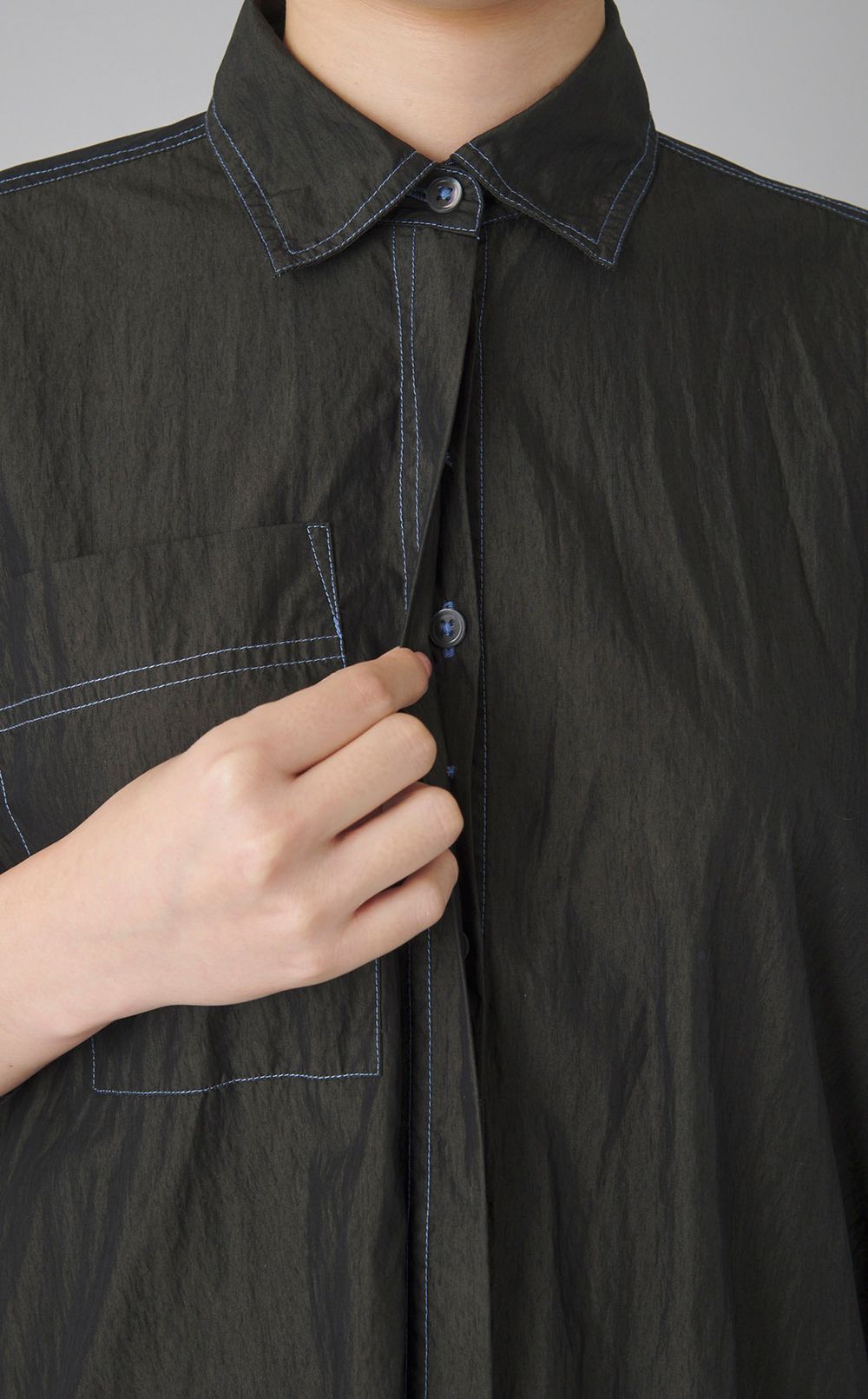 【reADdress】ボタンダウンロングシャツ