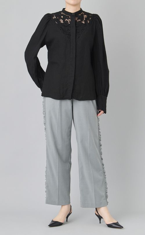 【reADdress】レースリネンブラウス