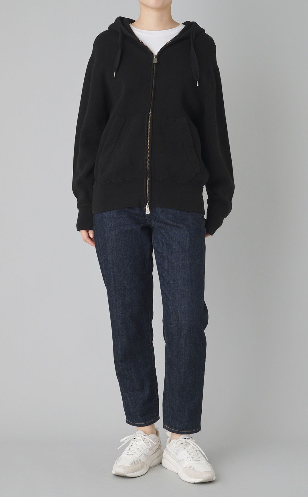 【reADdress】ミラノリブコットンニットパーカー