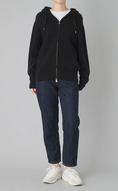 【reADdress】ミラノリブコットンニットパーカー