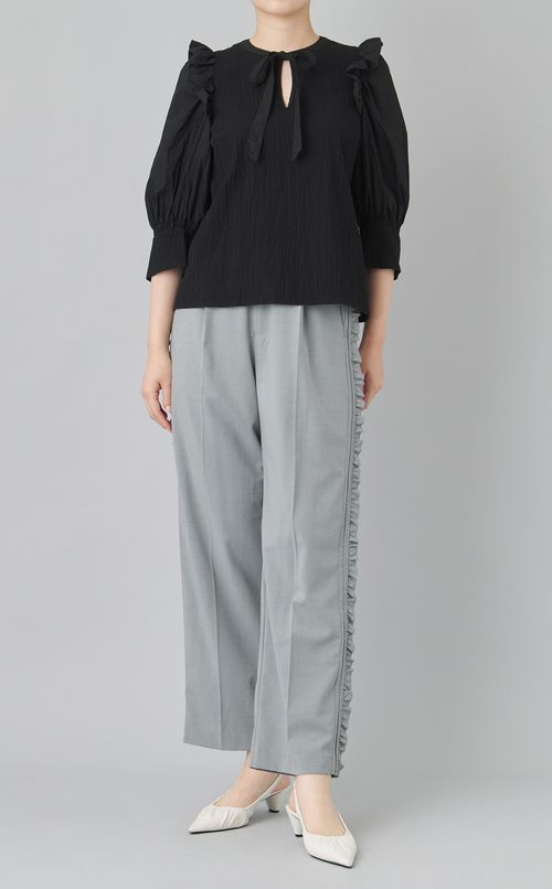 【reADdress】シャーリングフリルブラウス