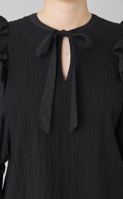 【reADdress】シャーリングフリルブラウス