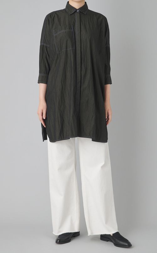 【reADdress】ボタンダウンロングシャツ