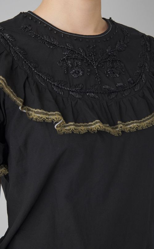 【reADdress】フリルレースプルオーバーブラウス