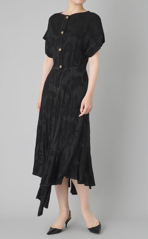 【reADdress】レーヨンアシンメトリーワンピース