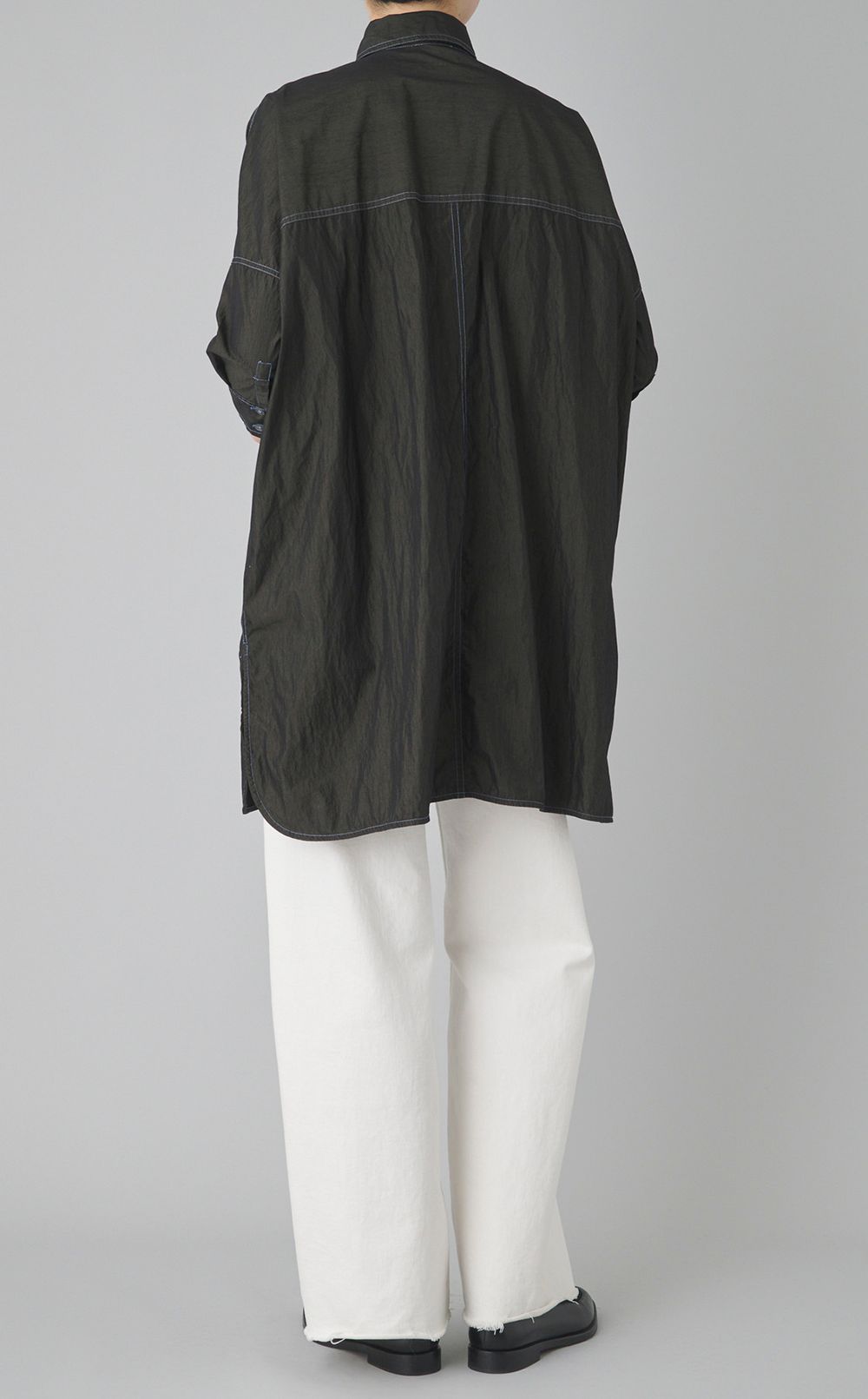 【reADdress】ボタンダウンロングシャツ