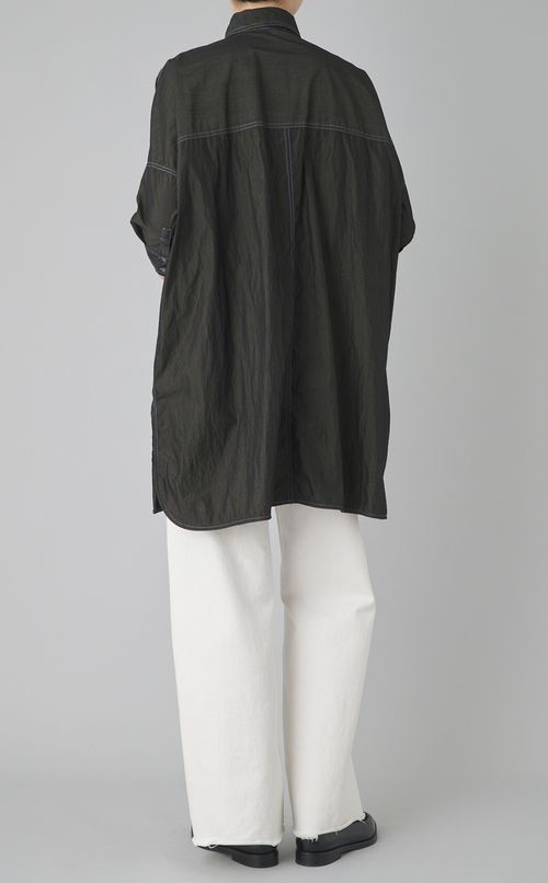 【reADdress】ボタンダウンロングシャツ